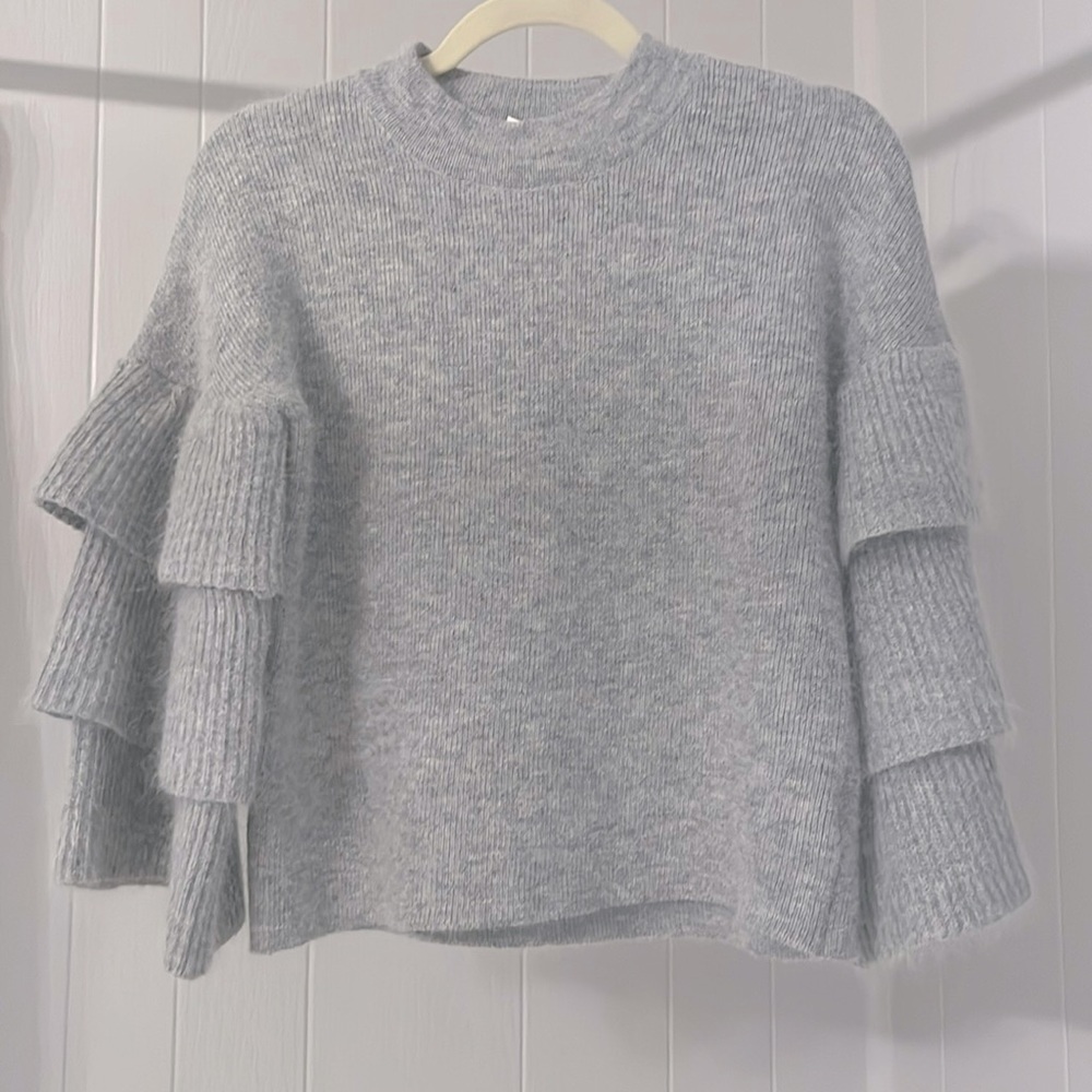 gray knitted sweater , size small